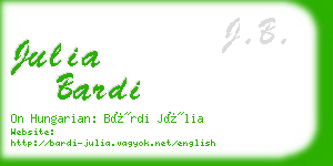 julia bardi business card